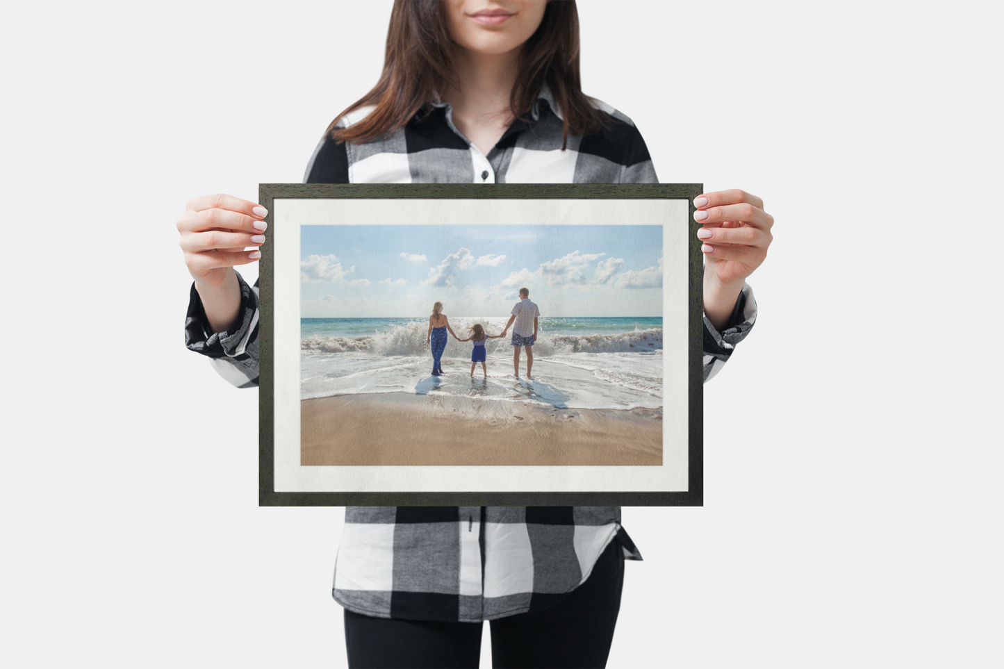 16" x 12" Large Black Framed Print